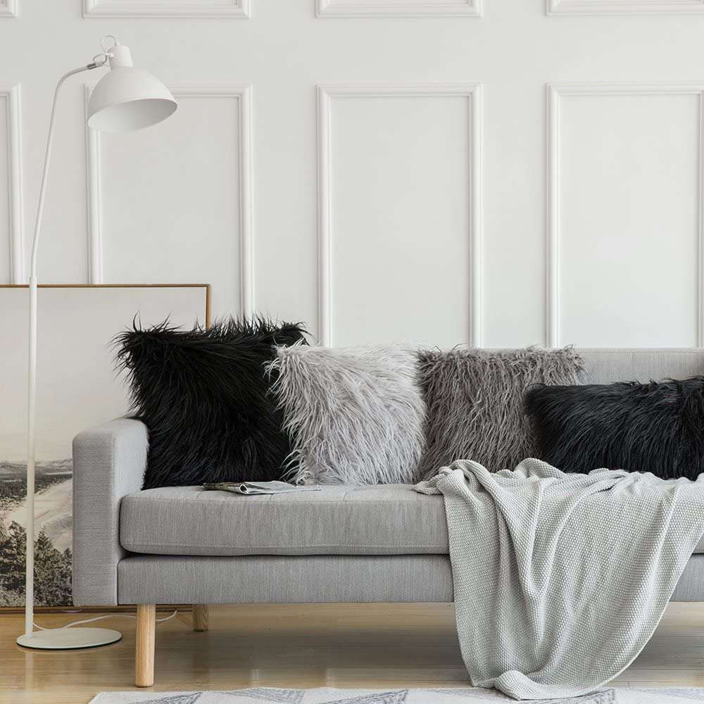 Cojín Felpa Negro - Decora-vita - Funda para cojín