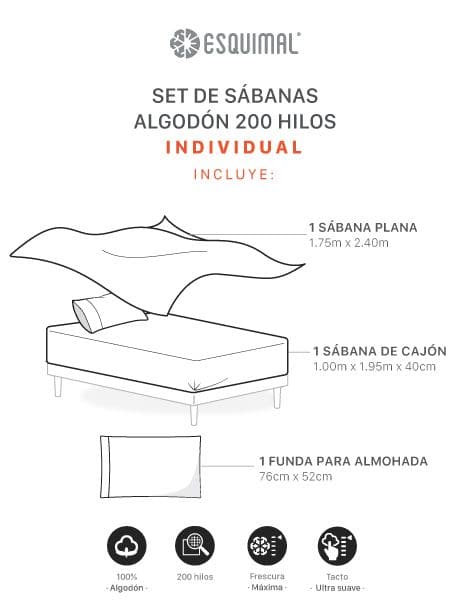 SABANA DE ALGODÓN 200 HILOS - Imagen 4