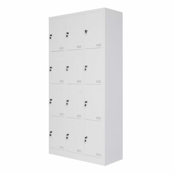 Locker Metalico 12 Puertas Blanco