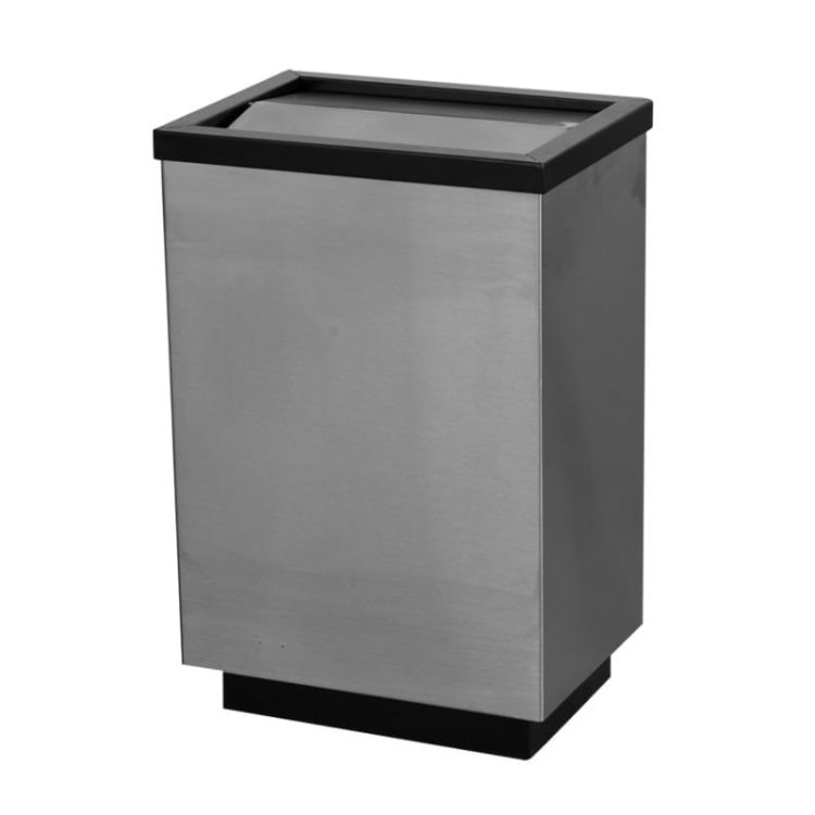 Basurero rectangular Acero Inoxidable 35x25x54 39 lts AI-BA-002