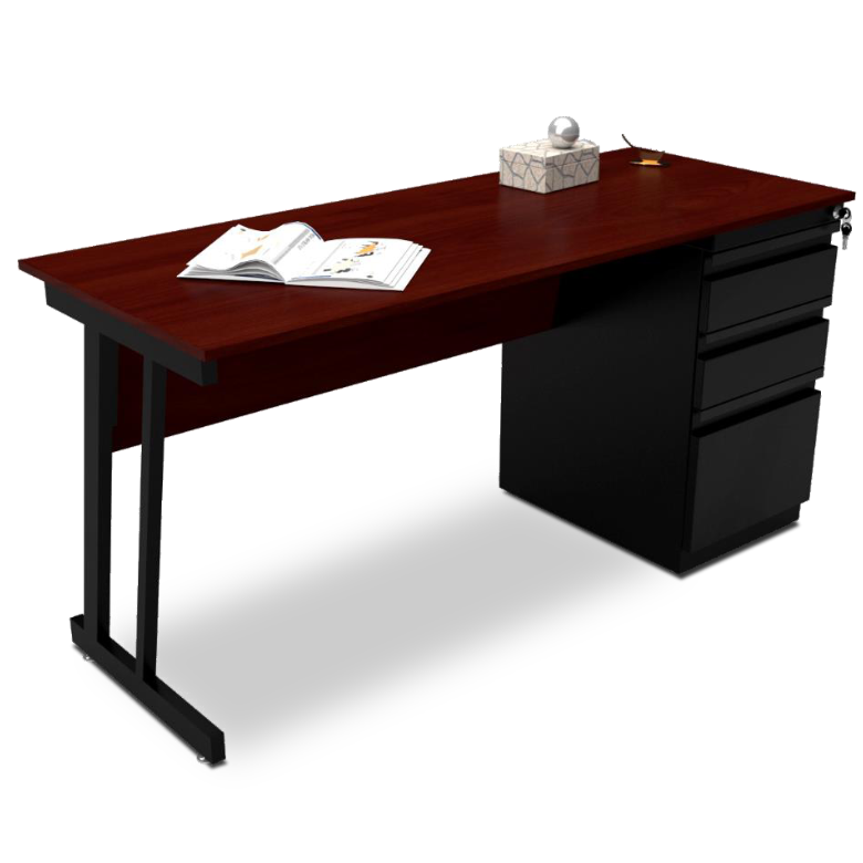 Escritorio sencillo con pedestal Linea Ecko 150x60x75