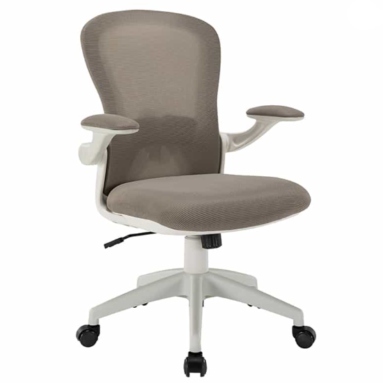 Silla Operativa H6 Tela Gris Estructura Blanca